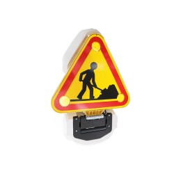 Triunghi semnalizare LED rabatabil electric - 500 mm - Clasa 2 - prindere adeziva